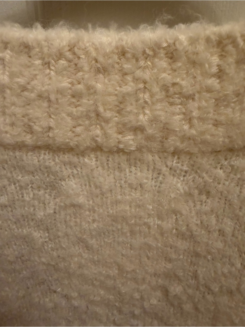 Cream V Neck Sweater - Picture 6 of 9